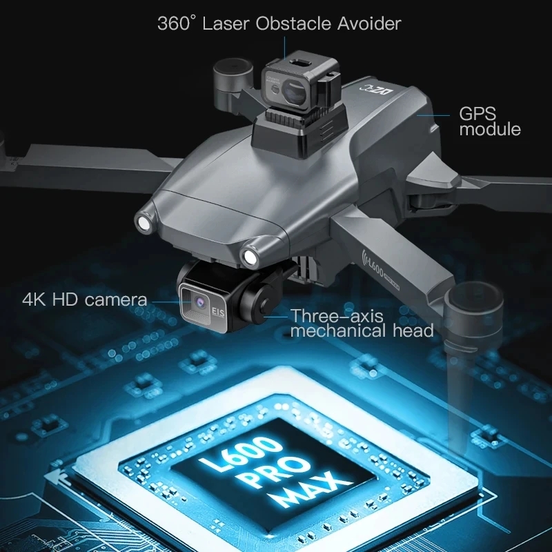 L600 PRO MAX GPS Drone profesi - Drone Camera With Gimbal reseña y precio