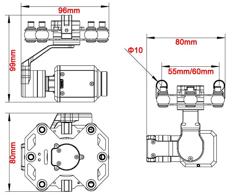 Tarot TL3T20 Gimbal de 3 Ejes  - Drone Camera Stabilized reseña y precio