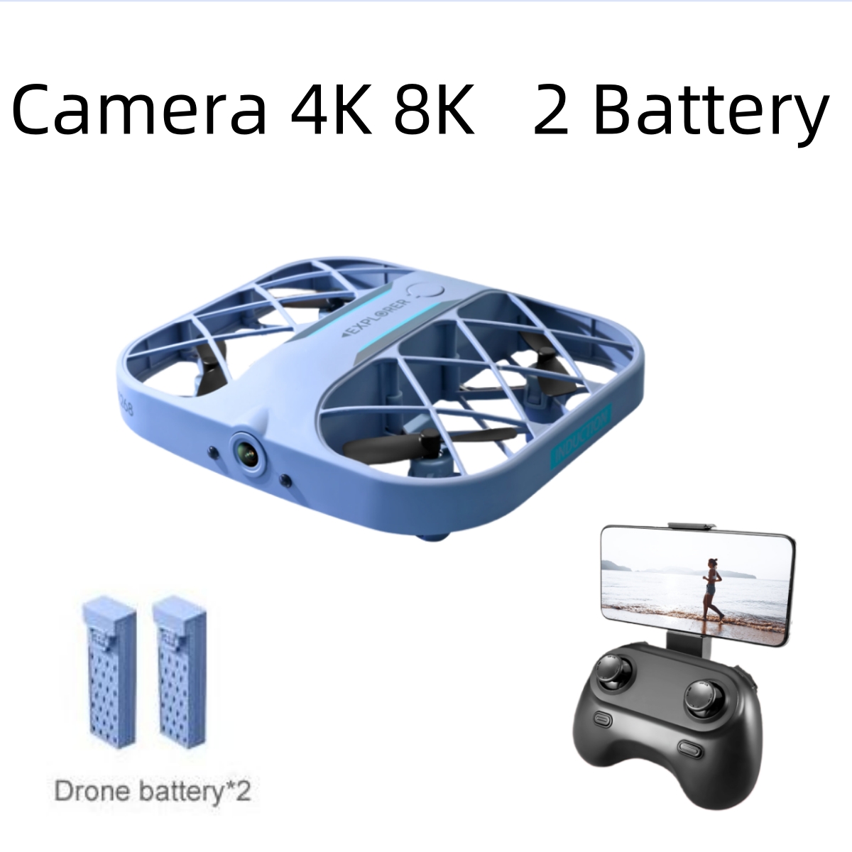 Dron JJRC H107 FPV RC con 2 Ba - Drone Camera Lens reseña y precio